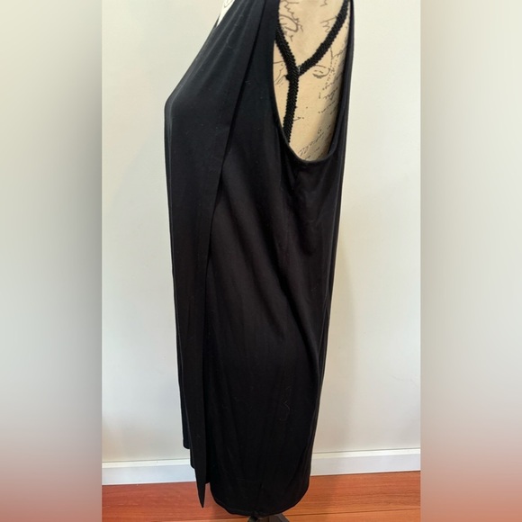 Eileen Fisher Double Front Stretch Viscose Jersey Knit Tank Dress Sz M - Picture 2 of 9